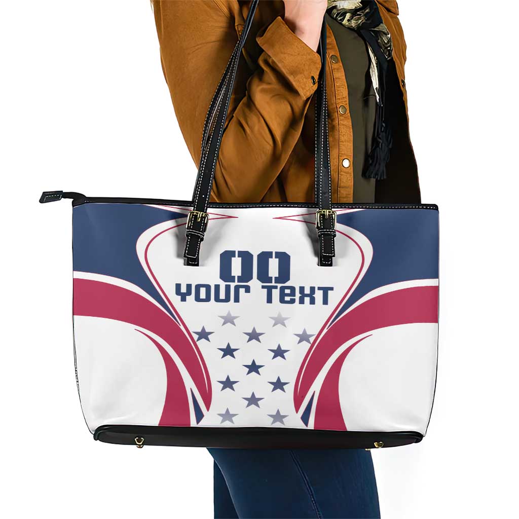 Custom USA Rugby Leather Tote Bag Simple Style LT18