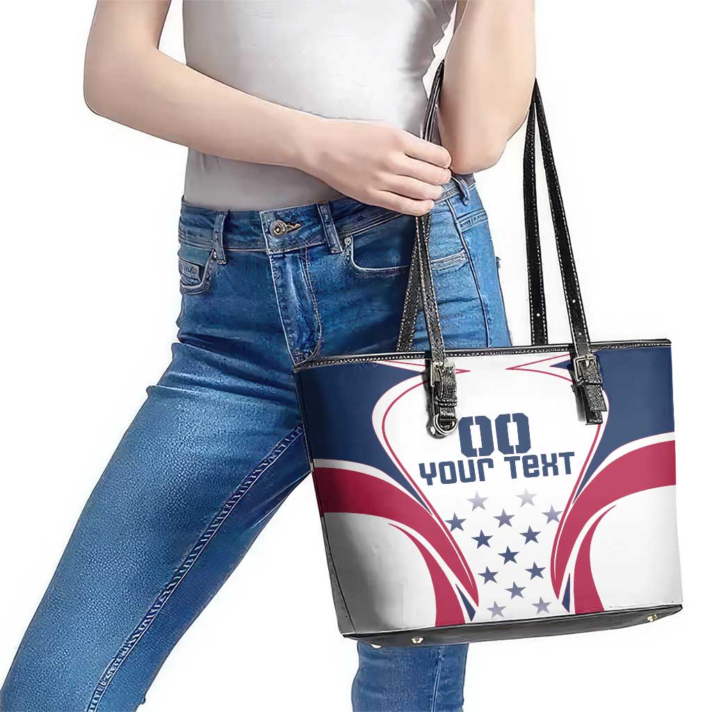 Custom USA Rugby Leather Tote Bag Simple Style LT18