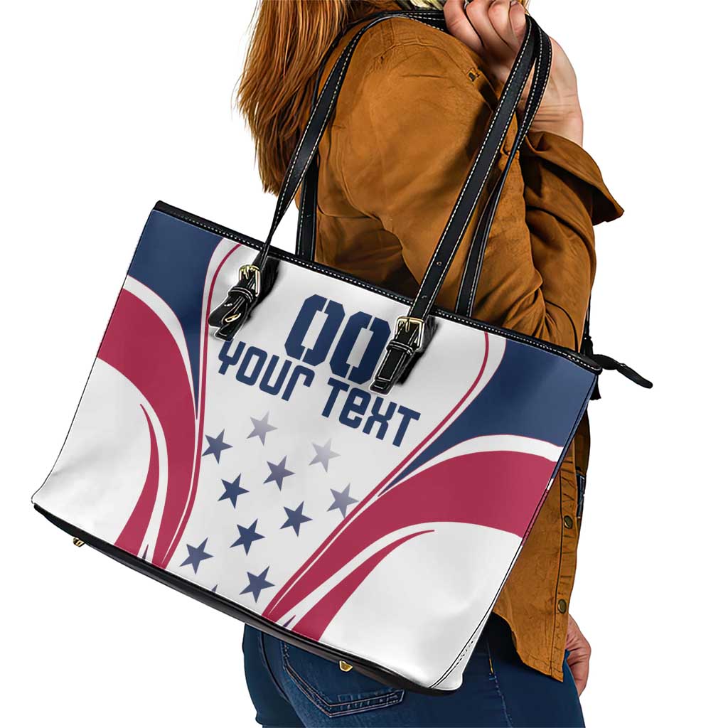 Custom USA Rugby Leather Tote Bag Simple Style LT18