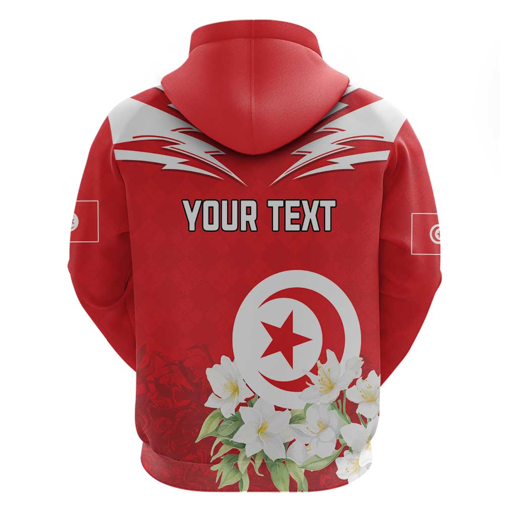 Personalized Tunisia Hoodie Jasmine Flower and Emblem LT18