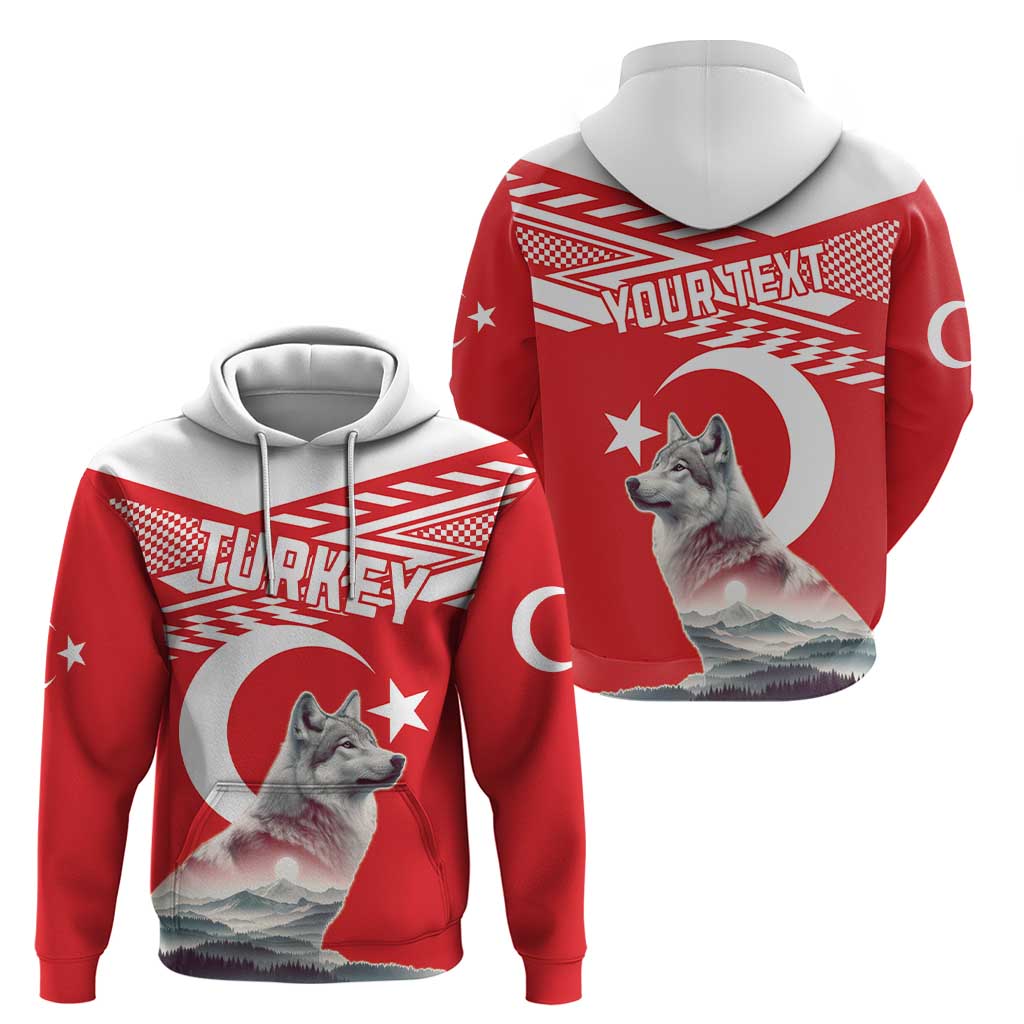 Personalized Gray Wolf Turkey Hoodie Turkish Mountain LT18