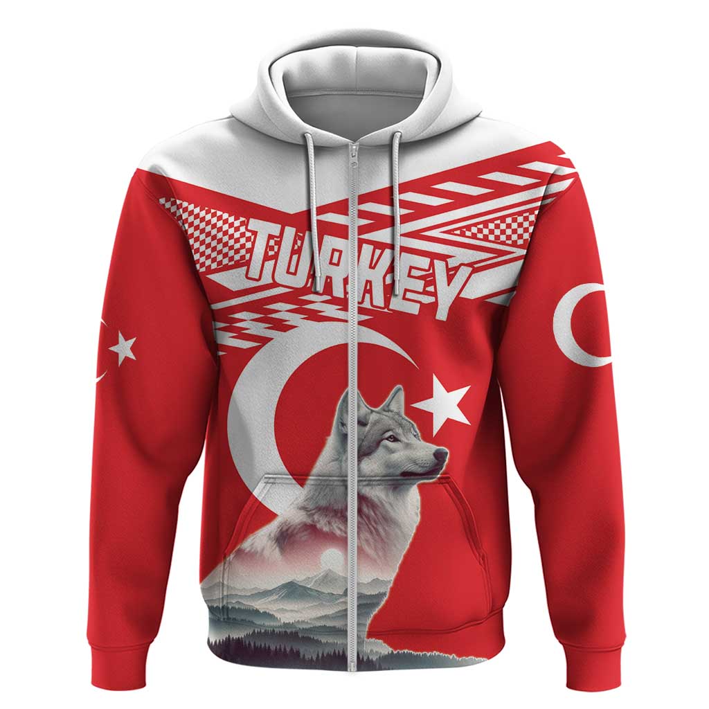 Personalized Gray Wolf Turkey Hoodie Turkish Mountain LT18