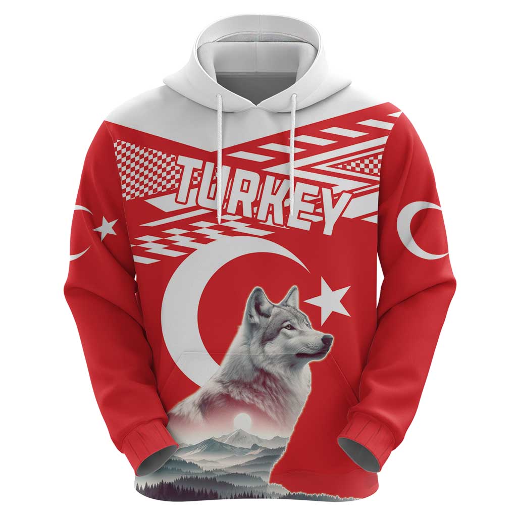 Personalized Gray Wolf Turkey Hoodie Turkish Mountain LT18