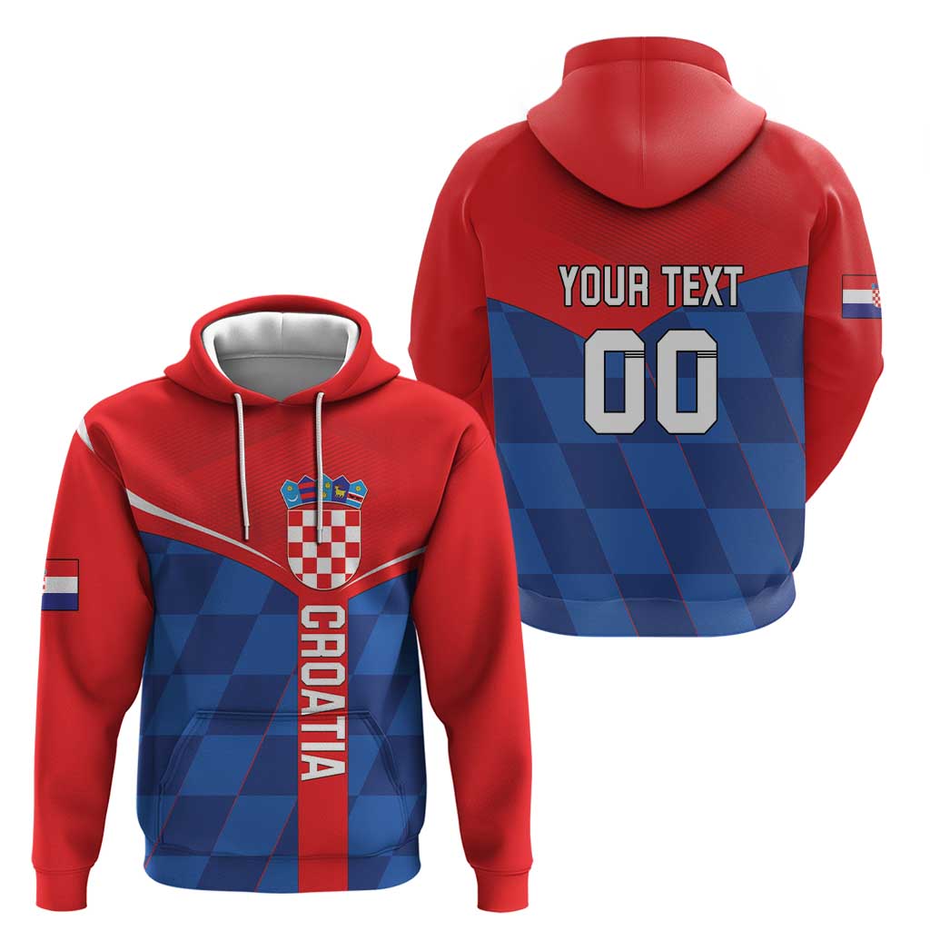Custom Croatia Football Hoodie Hrvatska Nogometna Reprezentacija LT18