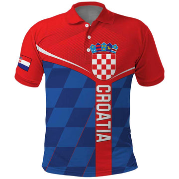 Custom Croatia Football Polo Shirt Hrvatska Nogometna Reprezentacija LT18