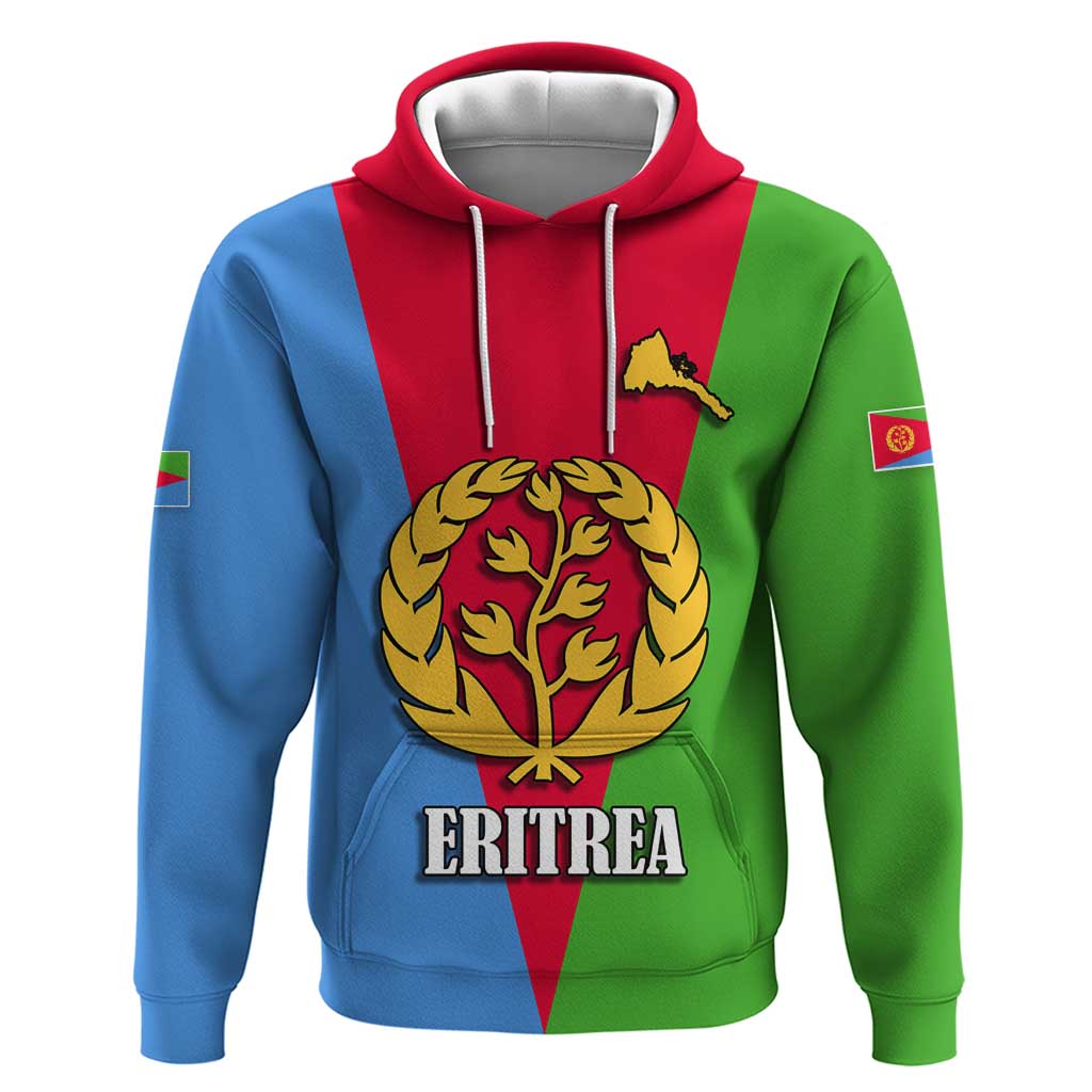 Personalized Eritrea Emblem Hoodie With Flag Color LT18