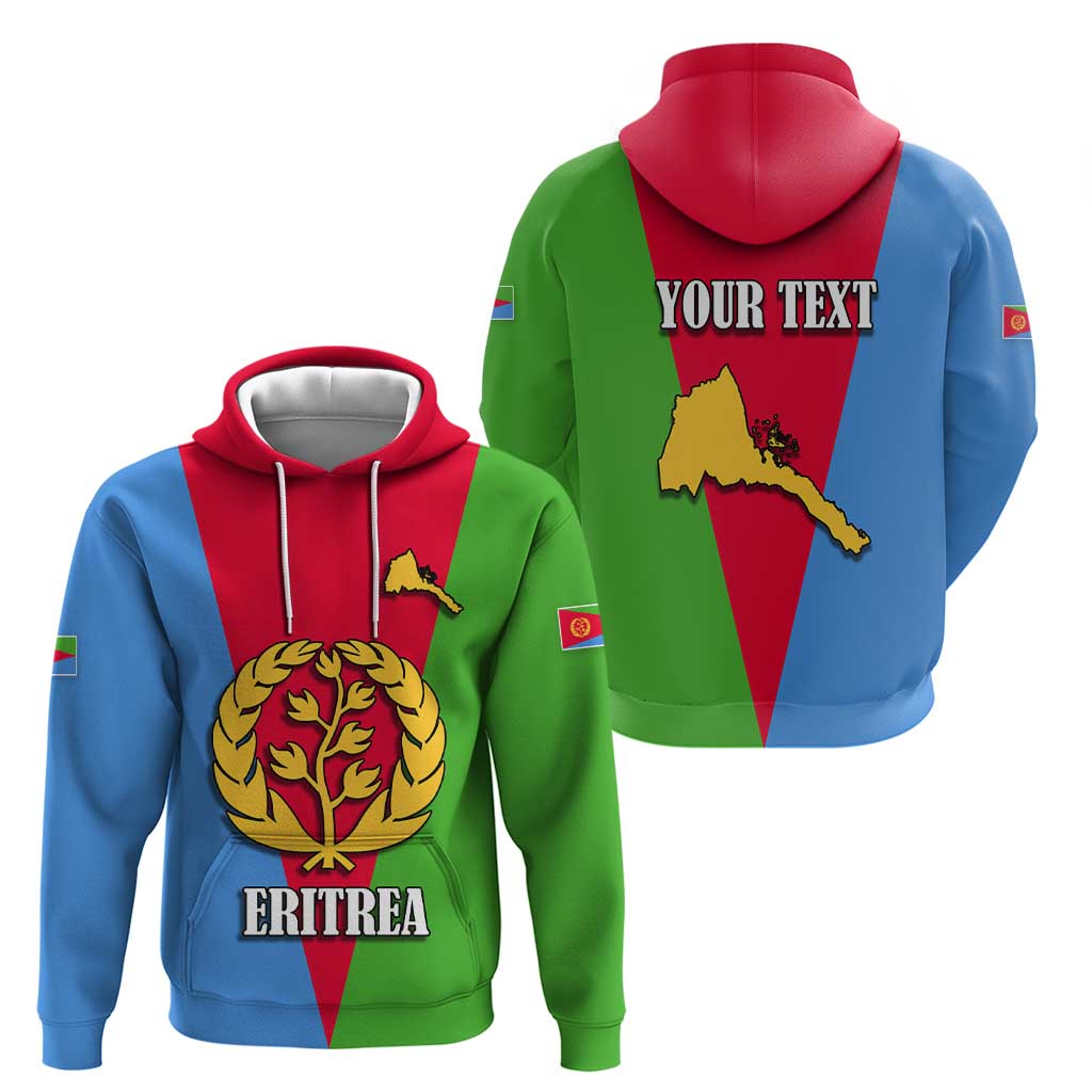 Personalized Eritrea Emblem Hoodie With Flag Color LT18
