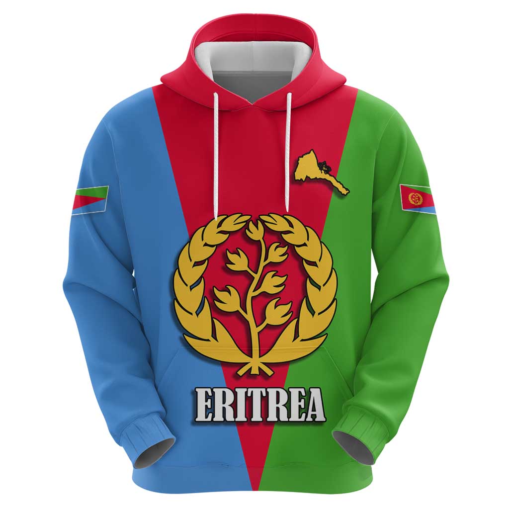 Personalized Eritrea Emblem Hoodie With Flag Color LT18