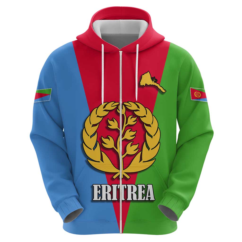 Personalized Eritrea Emblem Hoodie With Flag Color LT18
