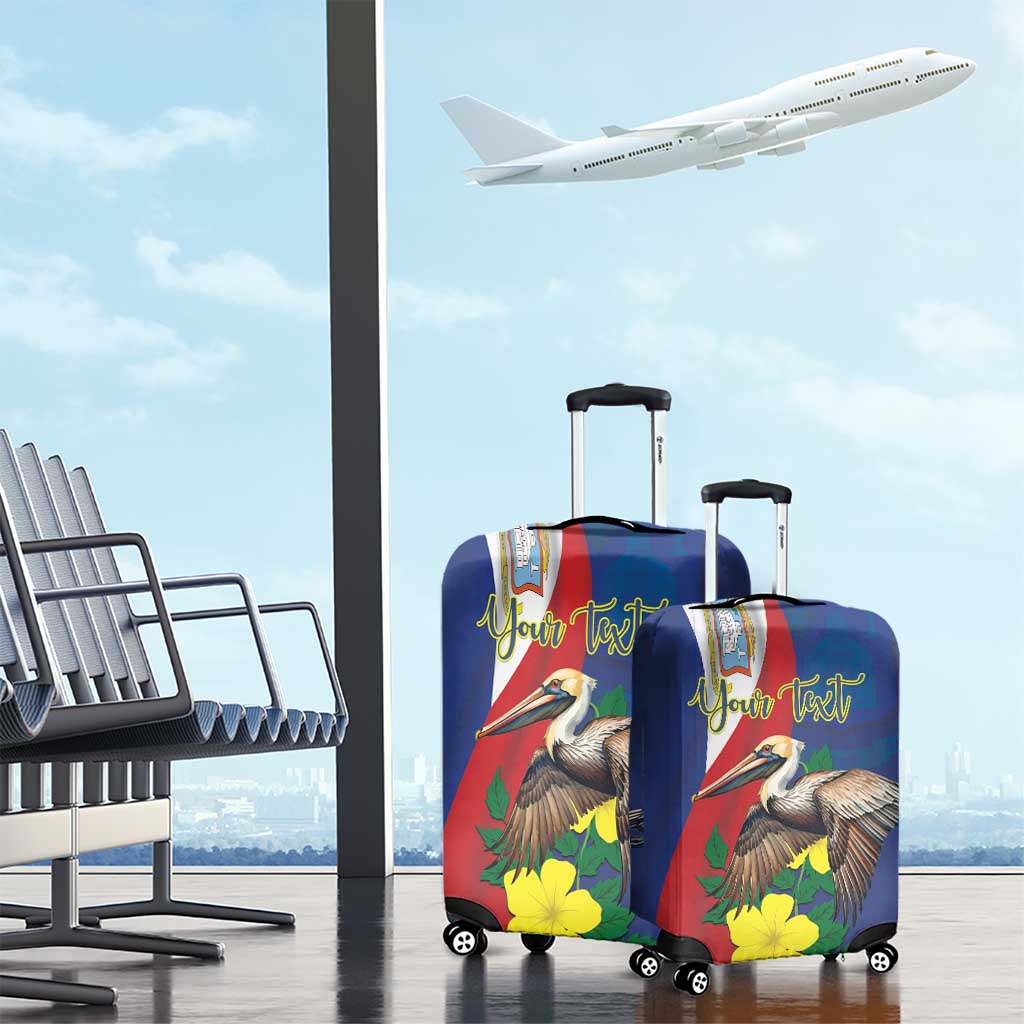Personalized Sint Maarten Flag Day Luggage Cover 40th Anniversary Semper Progrediens LT18