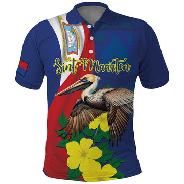 Personalized Sint Maarten Flag Day Polo Shirt 40th Anniversary Semper Progrediens LT18