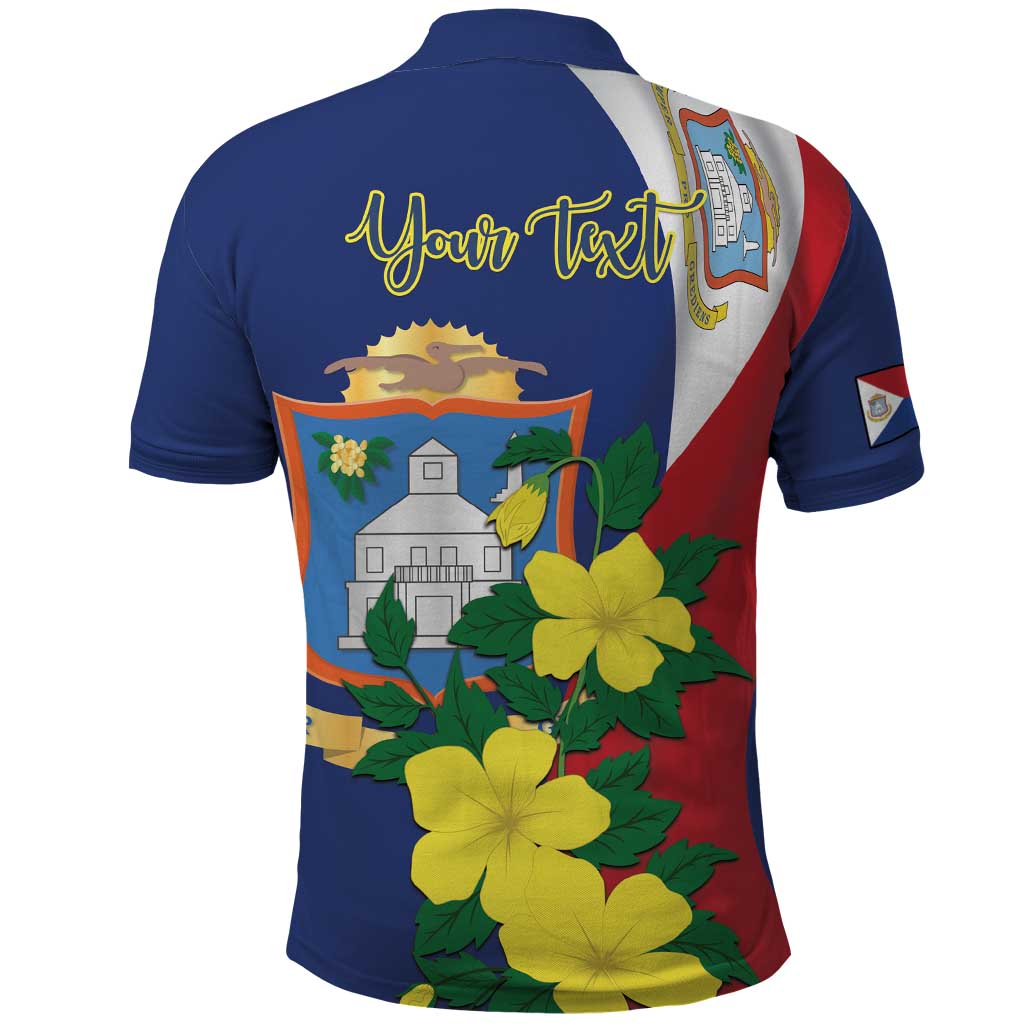 Personalized Sint Maarten Flag Day Polo Shirt 40th Anniversary Semper Progrediens LT18