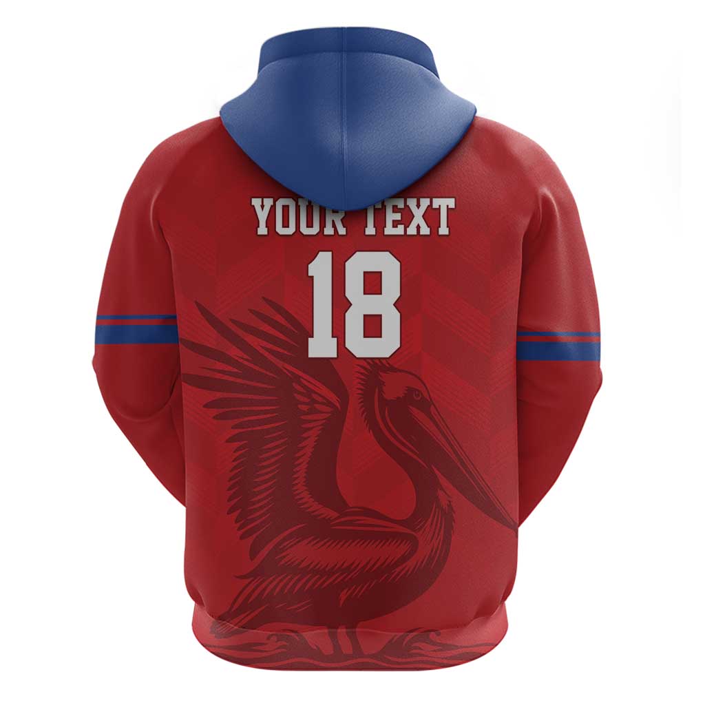 Custom Sint Maarten Football Red Version Hoodie Go Champion LT18
