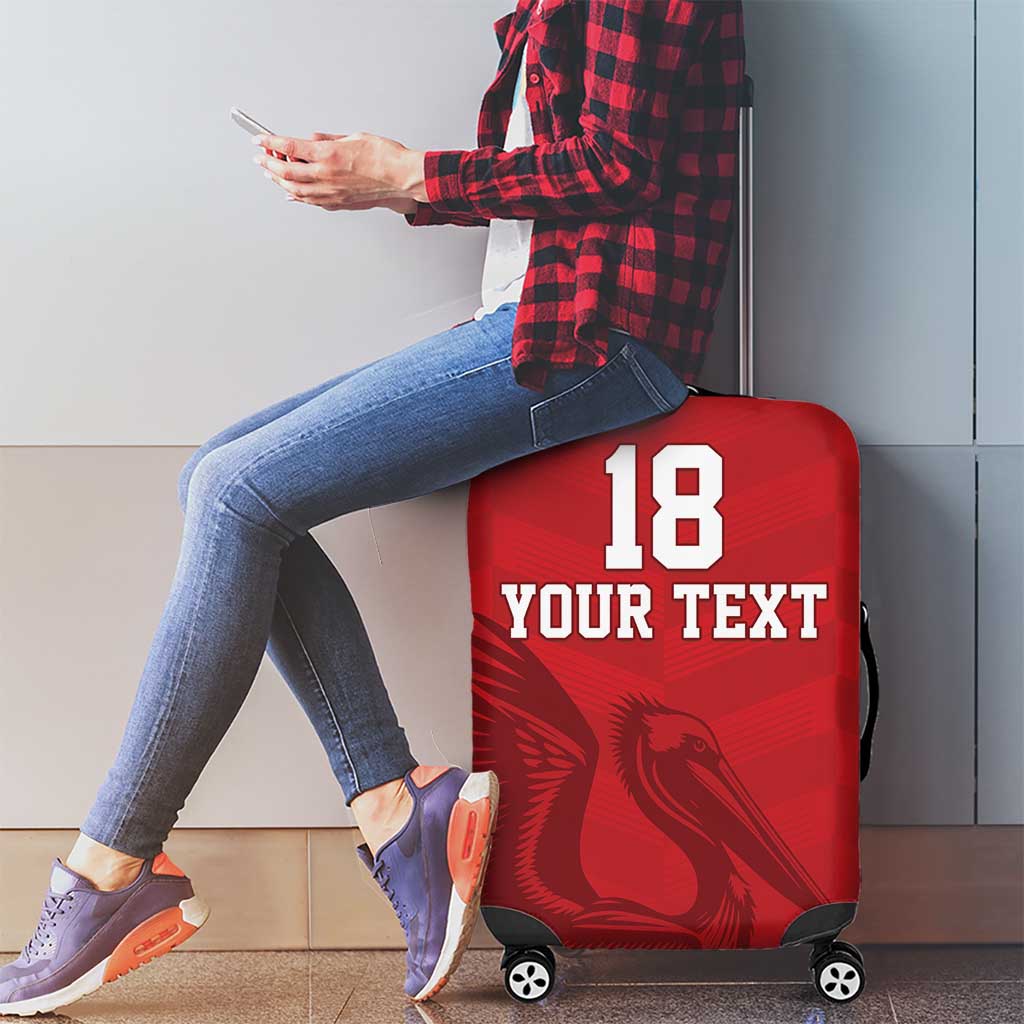 Custom Sint Maarten Football Red Version Luggage Cover Go Champion LT18