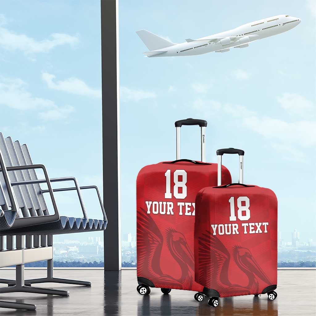 Custom Sint Maarten Football Red Version Luggage Cover Go Champion LT18