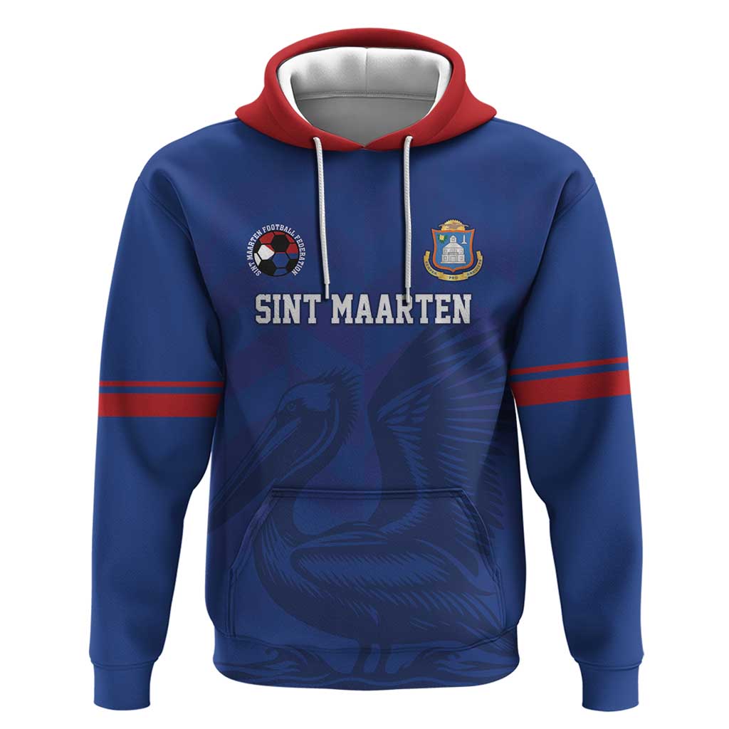 Custom Sint Maarten Football Blue Version Hoodie Go Champion LT18