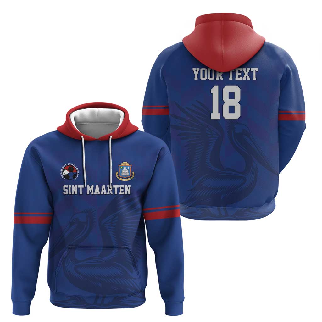 Custom Sint Maarten Football Blue Version Hoodie Go Champion LT18
