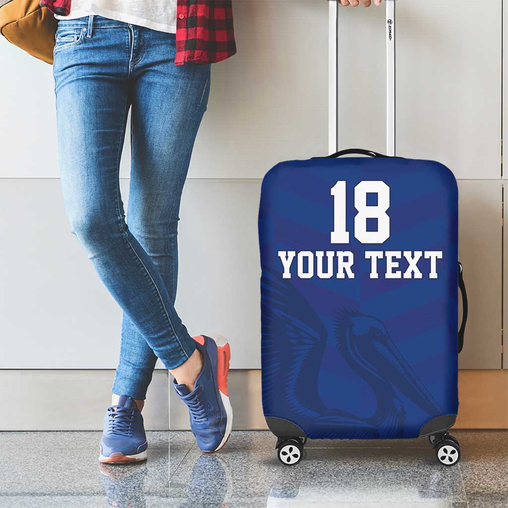 Custom Sint Maarten Football Blue Version Luggage Cover Go Champion LT18