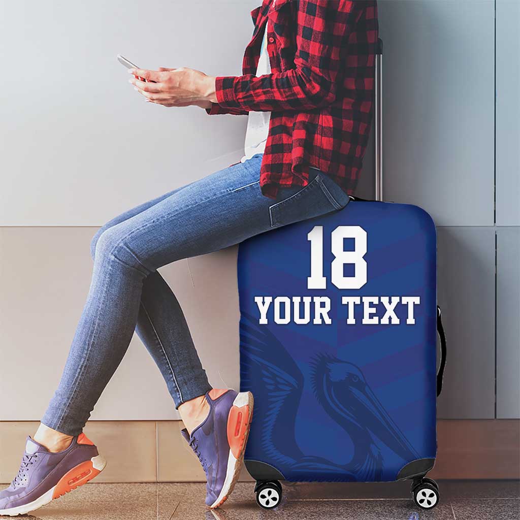 Custom Sint Maarten Football Blue Version Luggage Cover Go Champion LT18