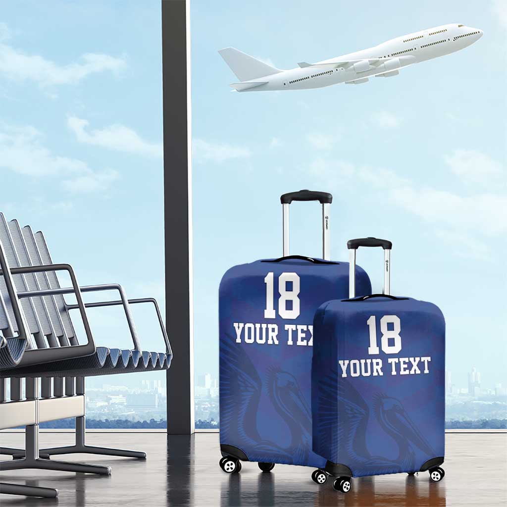 Custom Sint Maarten Football Blue Version Luggage Cover Go Champion LT18
