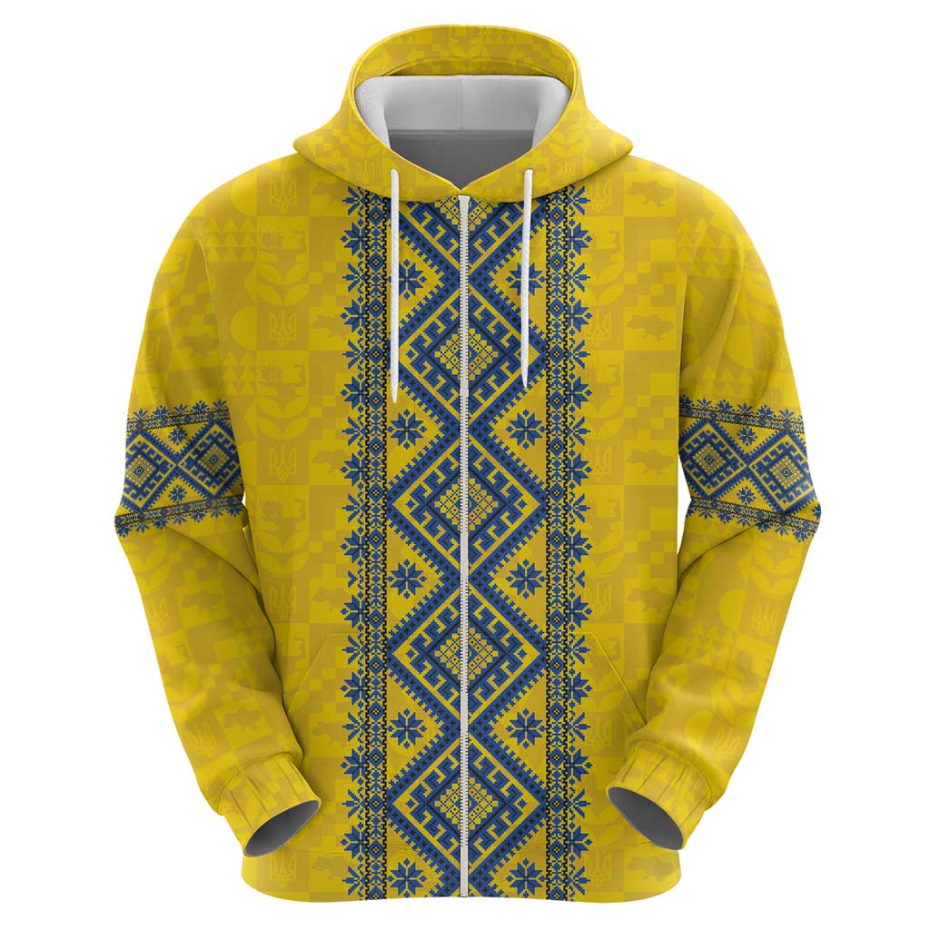 Blue Ukraine Folk Patterns Hoodie Simple Style LT18