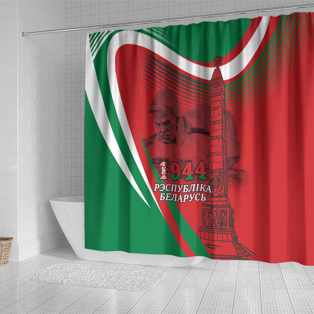 Belarus Independence Day Shower Curtain Brest Fortress And Victory Square LT18