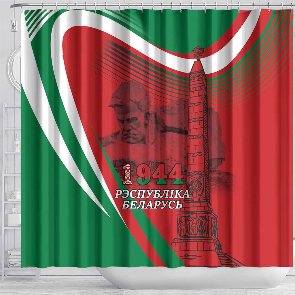 Belarus Independence Day Shower Curtain Brest Fortress And Victory Square LT18