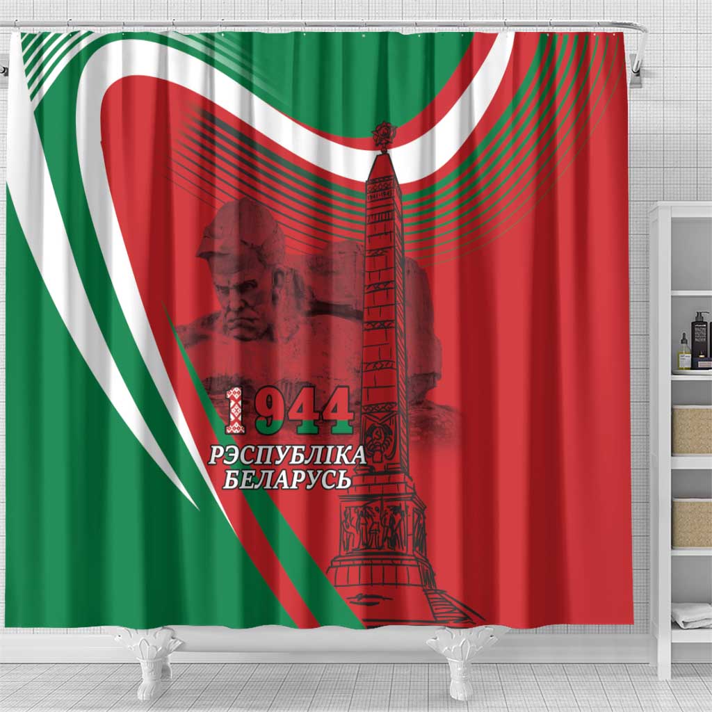 Belarus Independence Day Shower Curtain Brest Fortress And Victory Square LT18