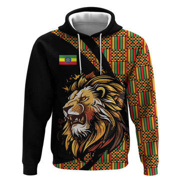 Ethiopia Hoodie Ethiopian Lion Style Pattern LT18