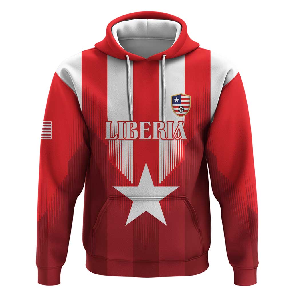 Custom Liberia Football Hoodie Lone Stars Go Champion LT18