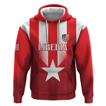 Custom Liberia Football Hoodie Lone Stars Go Champion LT18