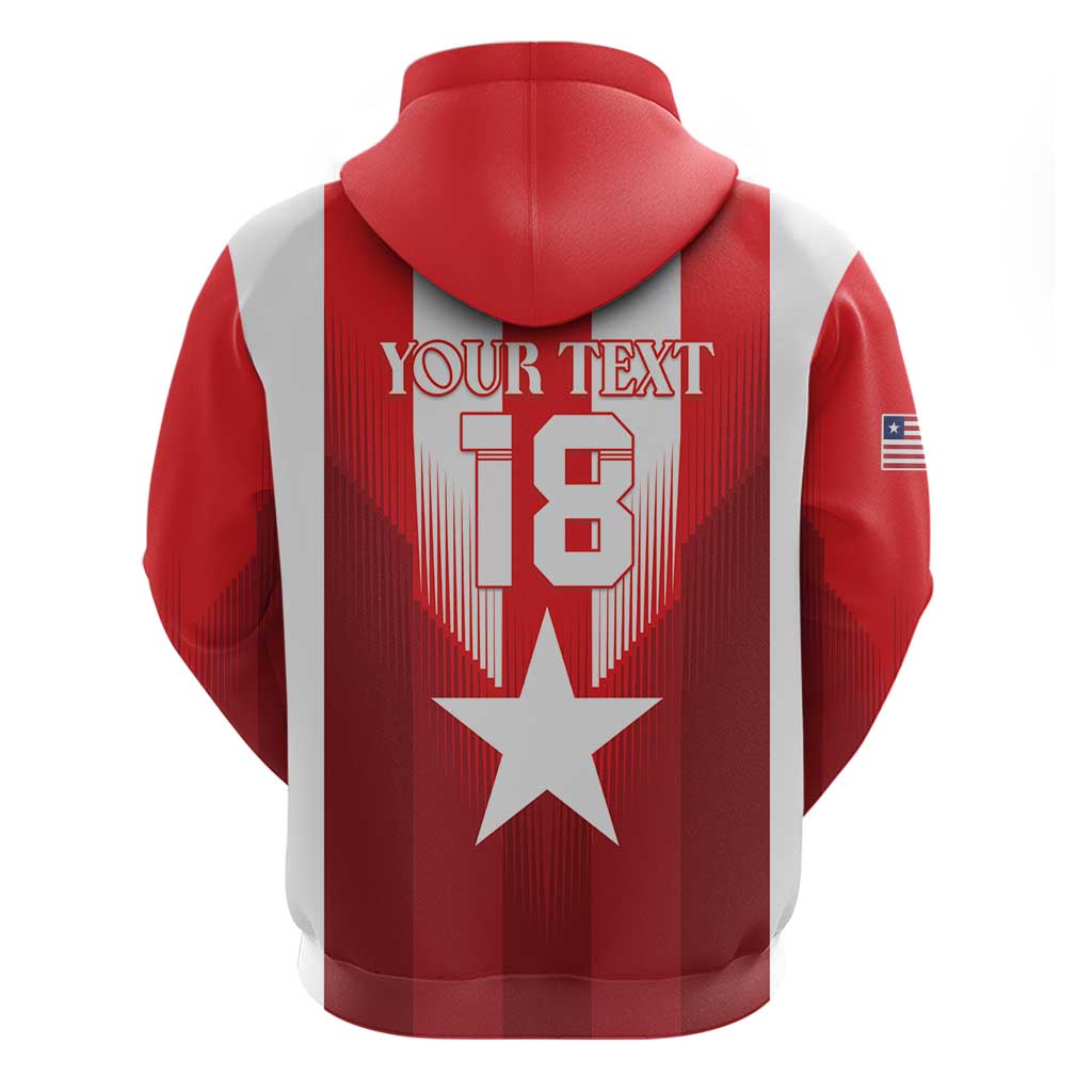 Custom Liberia Football Hoodie Lone Stars Go Champion LT18