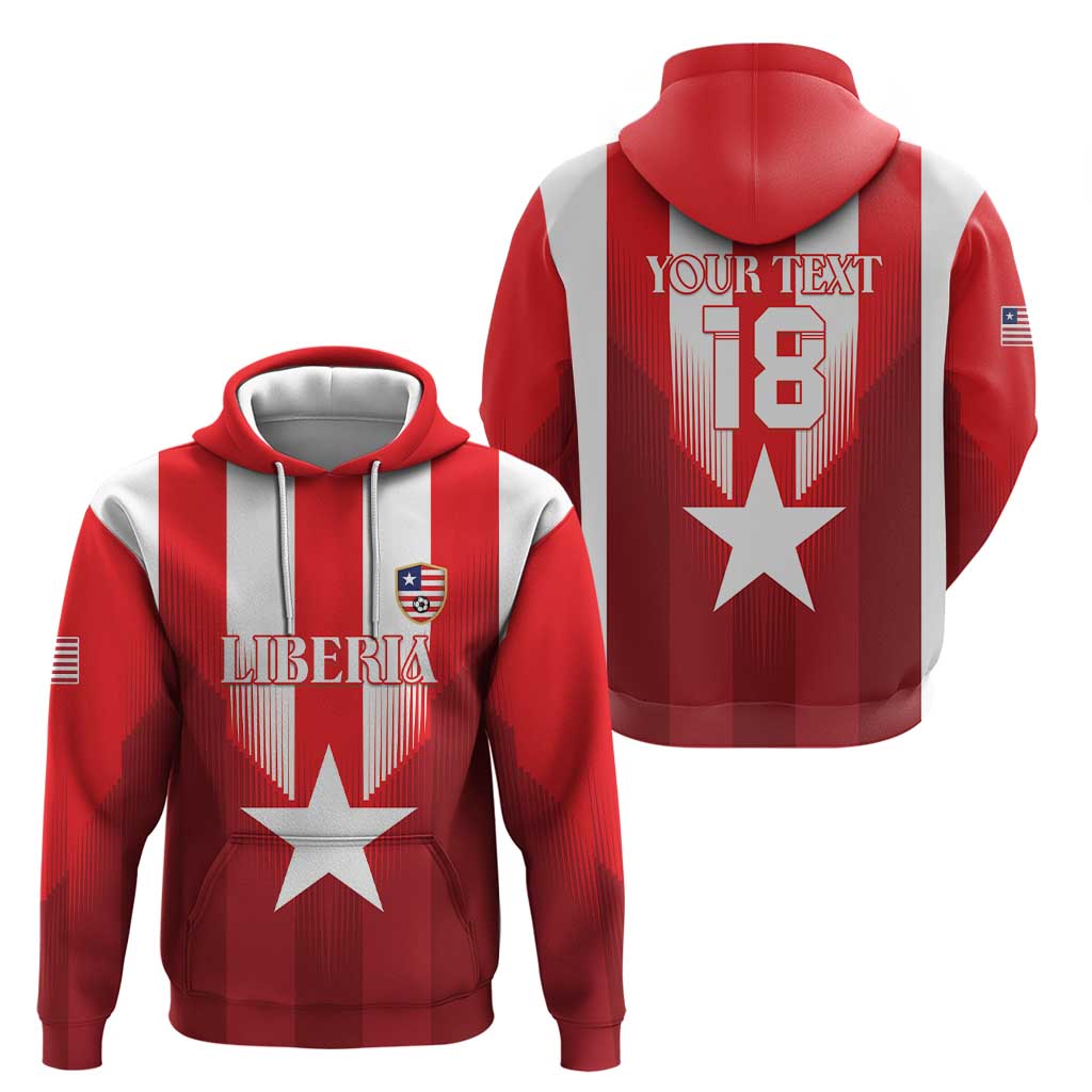 Custom Liberia Football Hoodie Lone Stars Go Champion LT18