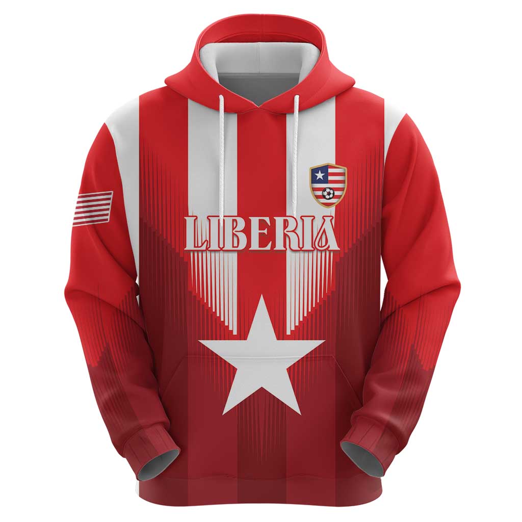 Custom Liberia Football Hoodie Lone Stars Go Champion LT18