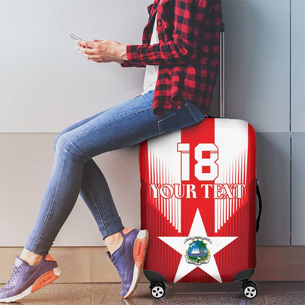 Custom Liberia Football Luggage Cover Lone Stars Go Champion LT18