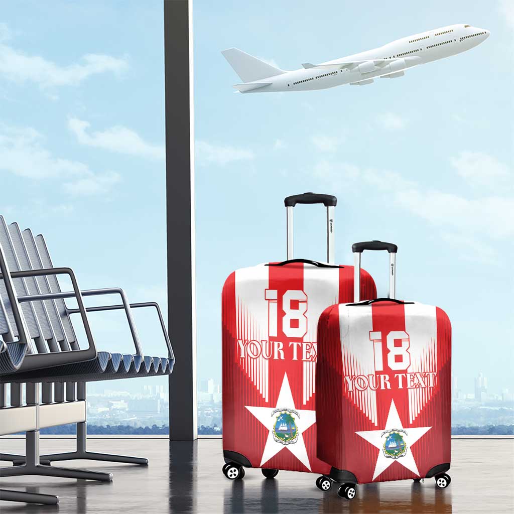 Custom Liberia Football Luggage Cover Lone Stars Go Champion LT18