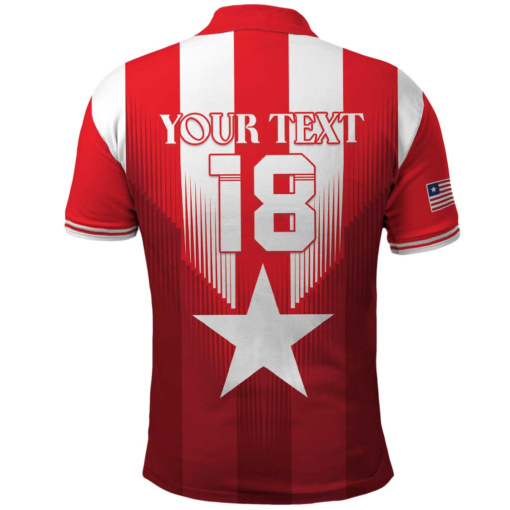 Custom Liberia Football Polo Shirt Lone Stars Go Champion LT18