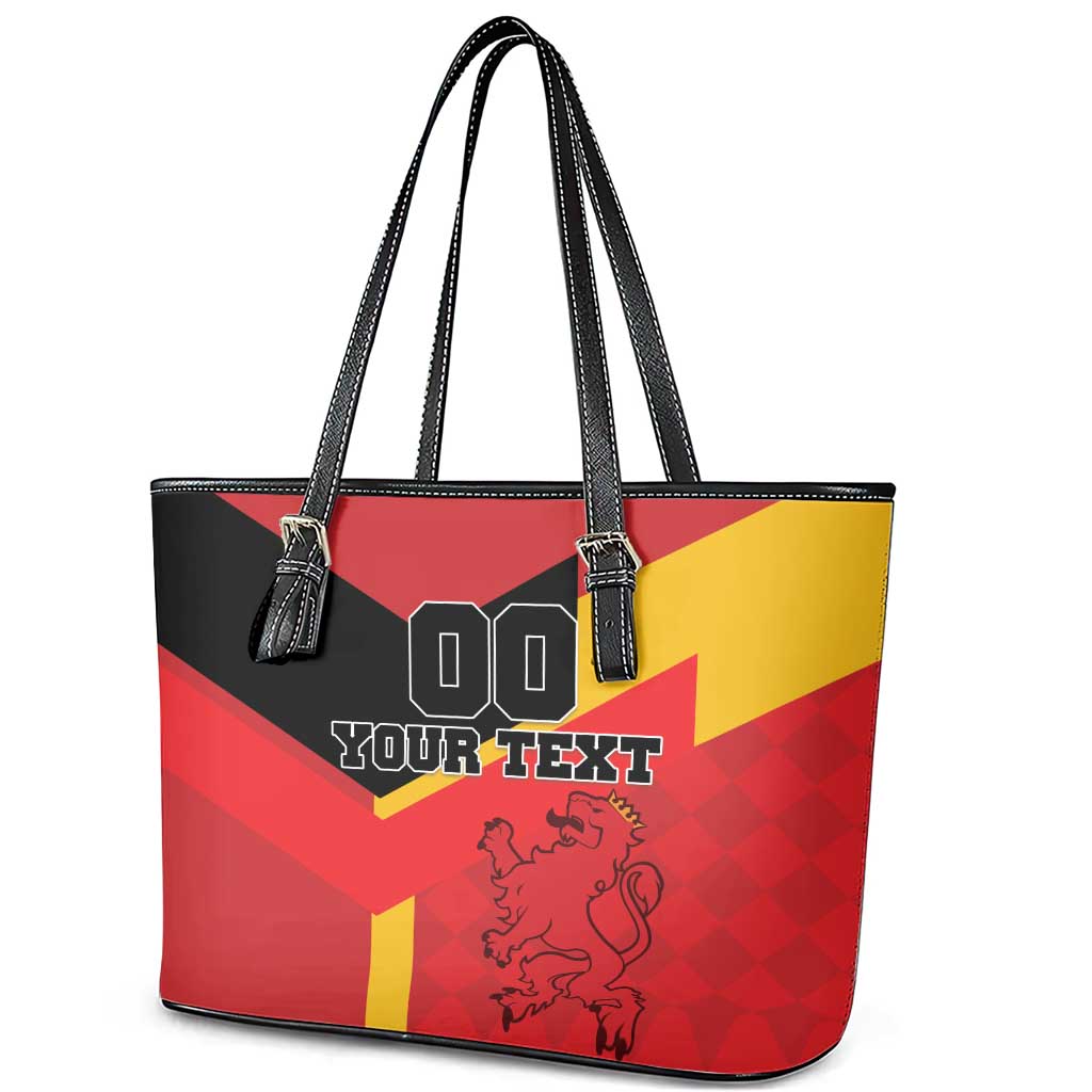 Custom Spain Football Leather Tote Bag La Roja Go Champion LT18