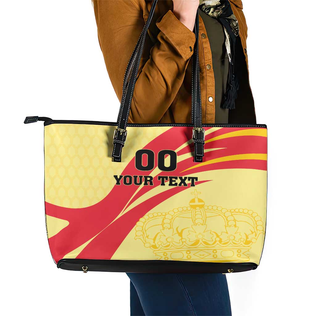 Custom Spain Football Leather Tote Bag Sport Style LT18