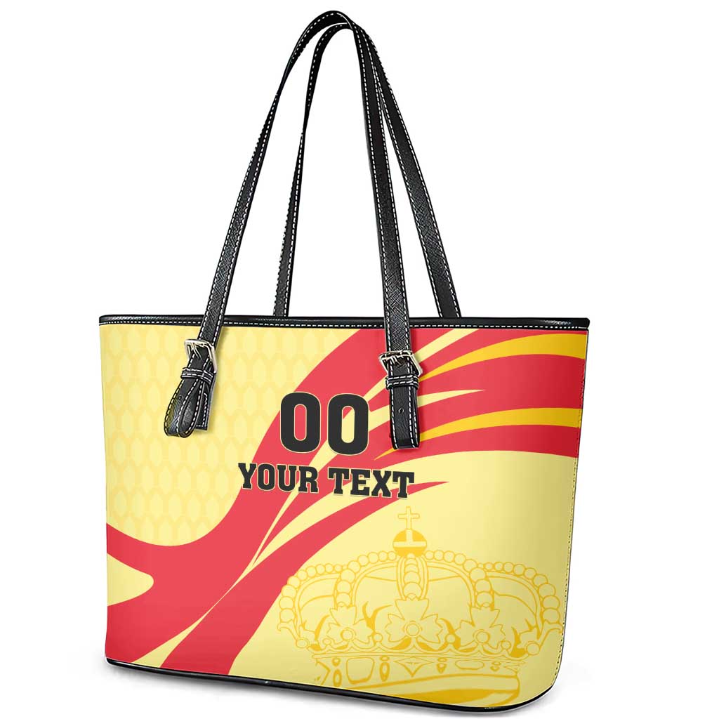 Custom Spain Football Leather Tote Bag Sport Style LT18