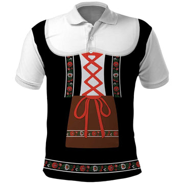 Oktoberfest Dirndl Costume Polo Shirt German Beer Festival LT18