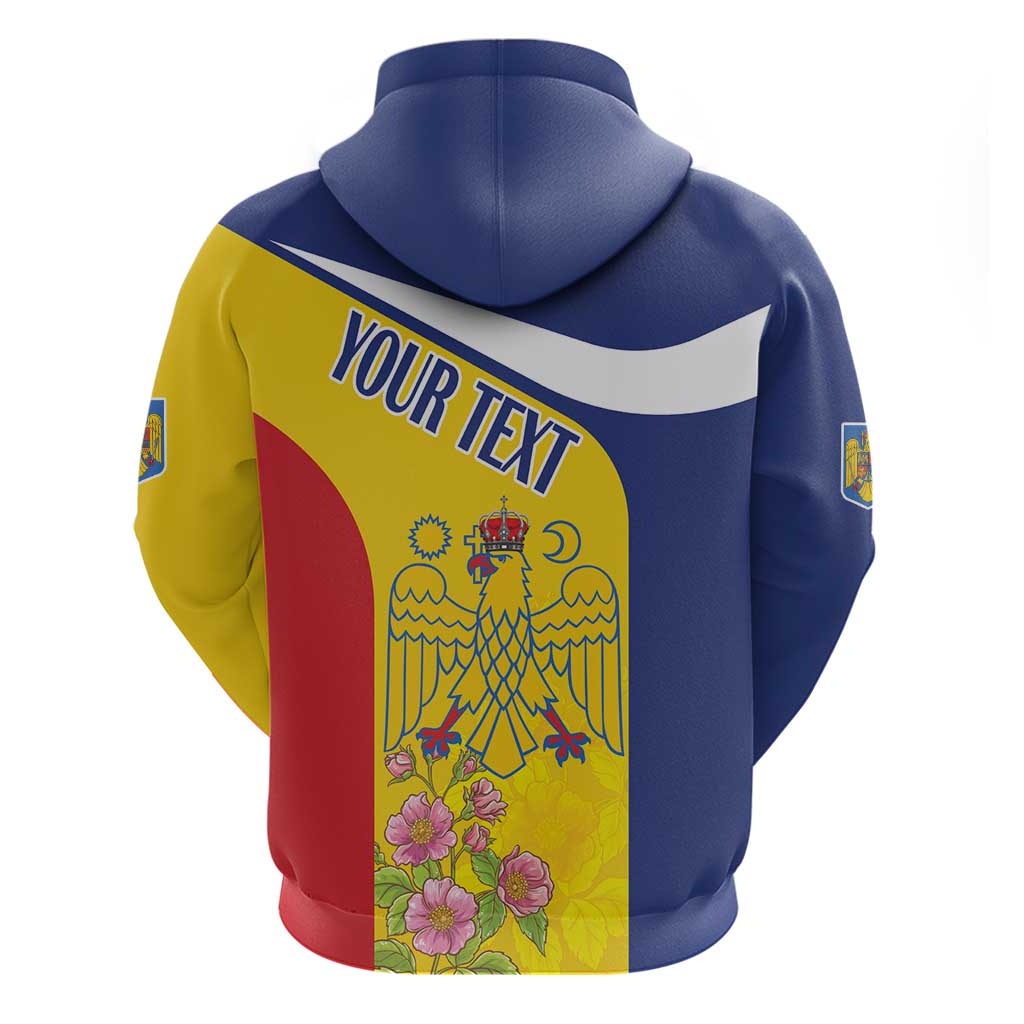 Personalized Romania Great White Pelican Hoodie With Rosa Canina LT18