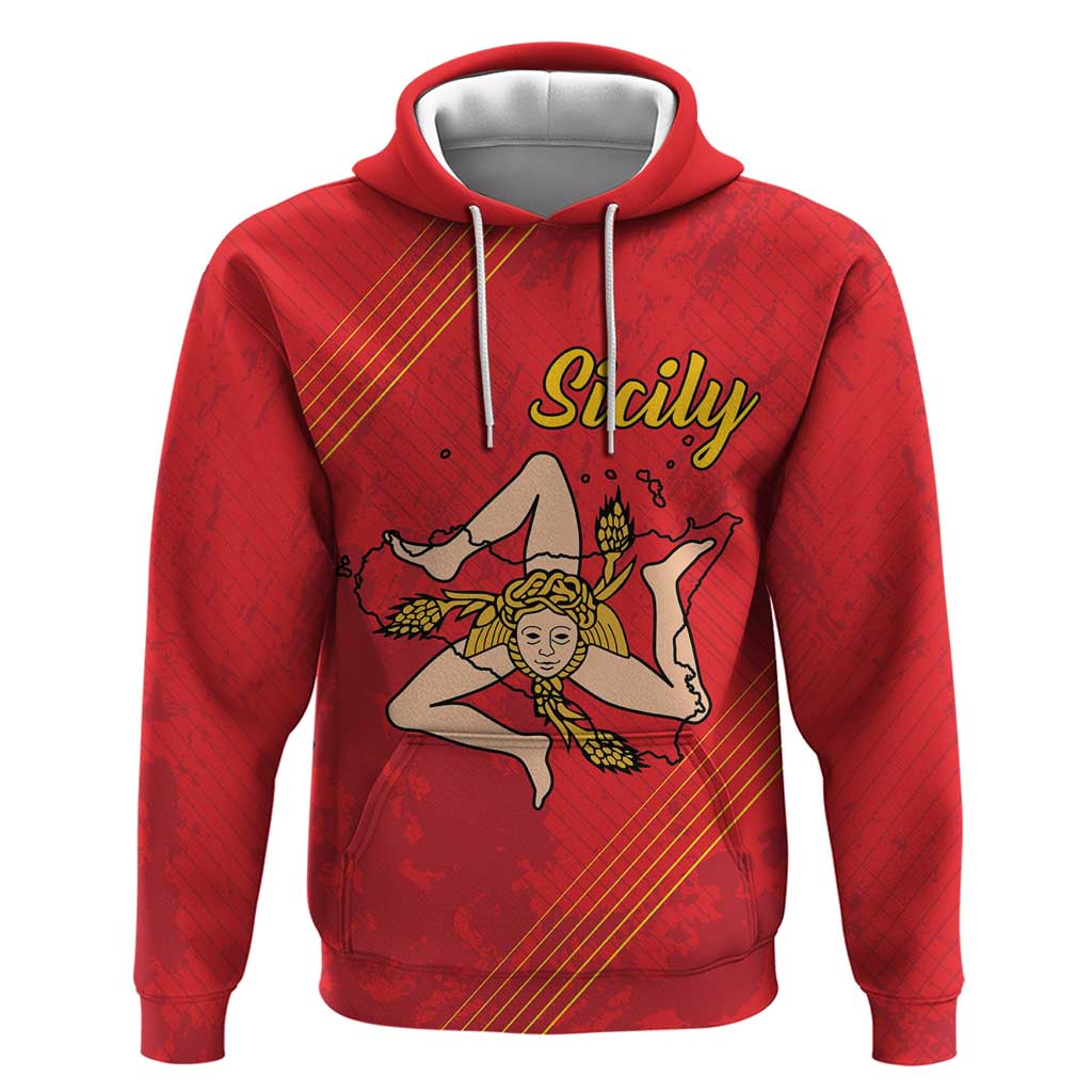 Personalized Bandiera della Sicilia Hoodie Sporty Style LT18