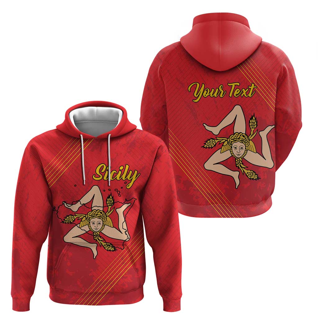 Personalized Bandiera della Sicilia Hoodie Sporty Style LT18