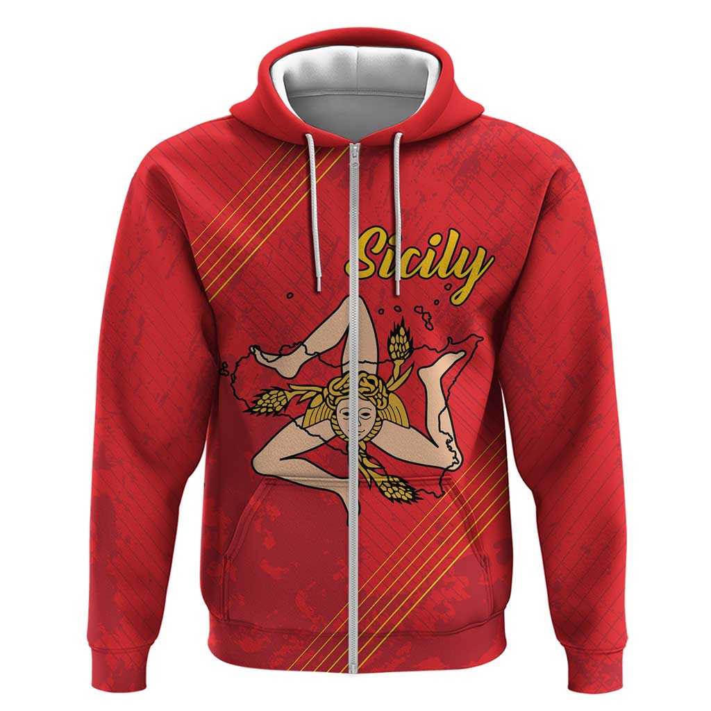 Personalized Bandiera della Sicilia Hoodie Sporty Style LT18