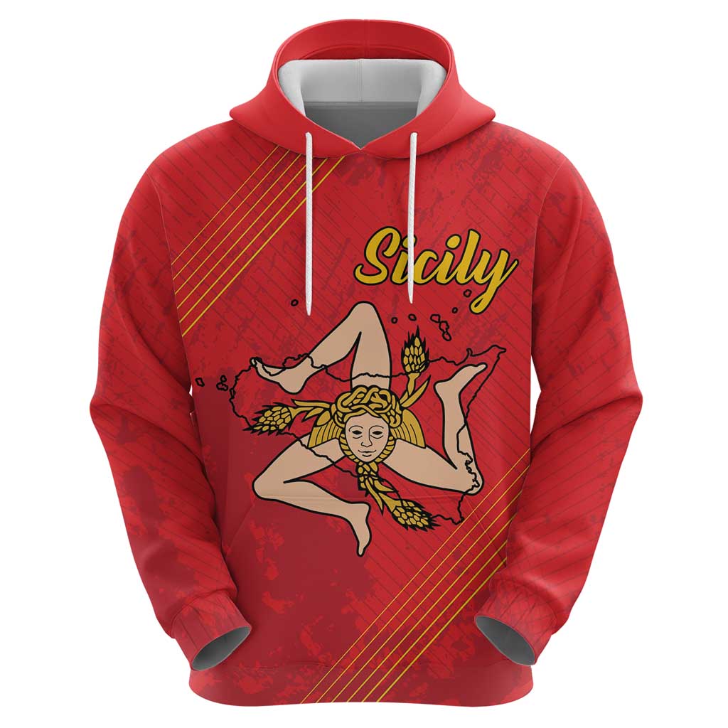 Personalized Bandiera della Sicilia Hoodie Sporty Style LT18