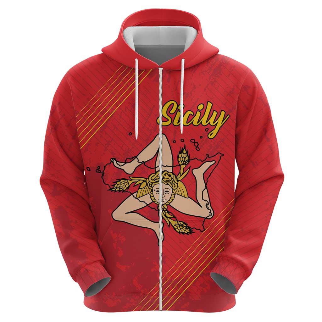 Personalized Bandiera della Sicilia Hoodie Sporty Style LT18