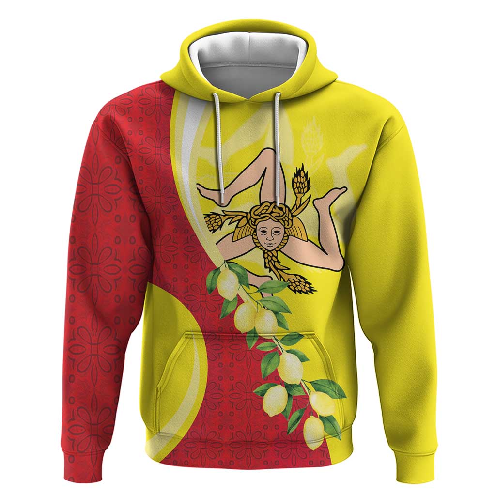 La Sicilia Hoodie Bandiera della Sicilia Motif LT18