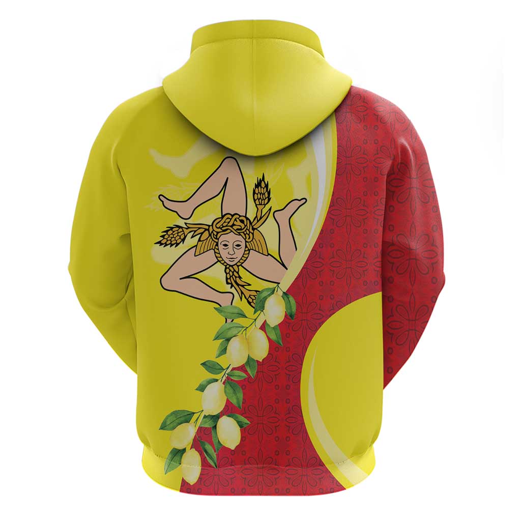 La Sicilia Hoodie Bandiera della Sicilia Motif LT18