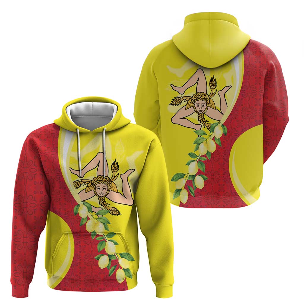 La Sicilia Hoodie Bandiera della Sicilia Motif LT18
